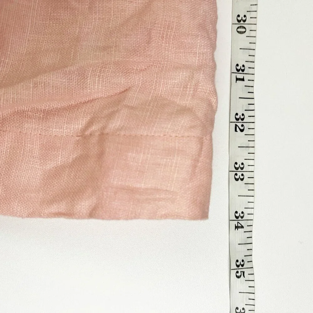 Bardot Mimi Cutout Dress 100% Linen Mini Women's Size US6 Soft Pink Puff Sleeves - Picture 11 of 15